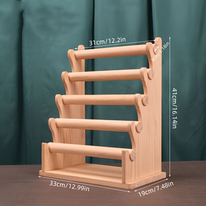 Yog'och zargarlik buyumlarini saqlash racki, bilaguzuklar, soatlar va soch aksessuarlari uchun