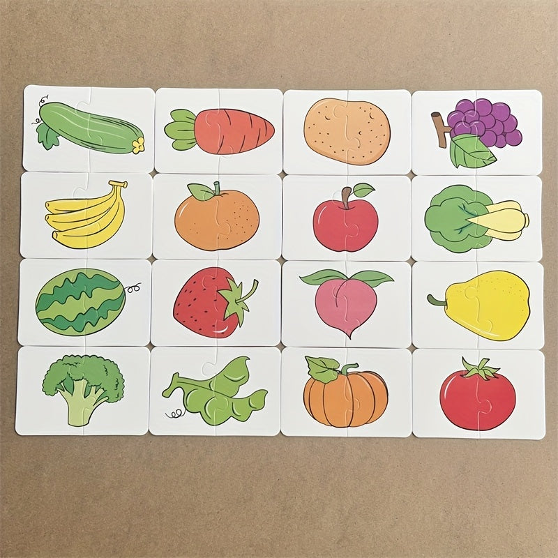 Образовательные развивающие игрушки-пазлы для малышей и детей раннего возраста, унисекс, 32 шт., бумага, 10x6.7 см