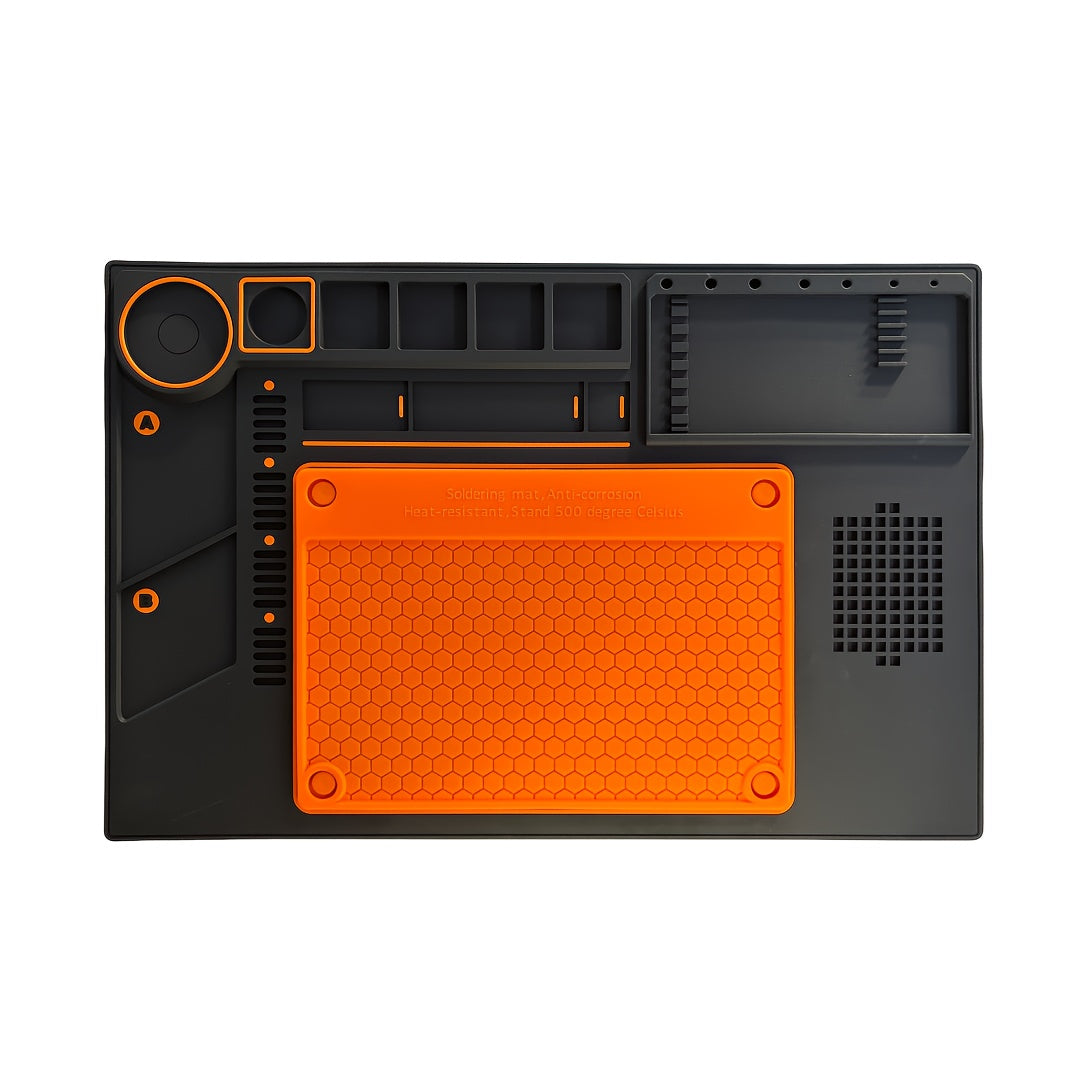 Silicone Soldering Mat Set Anti-slip Heat Resistant Insulation Workbench Tools