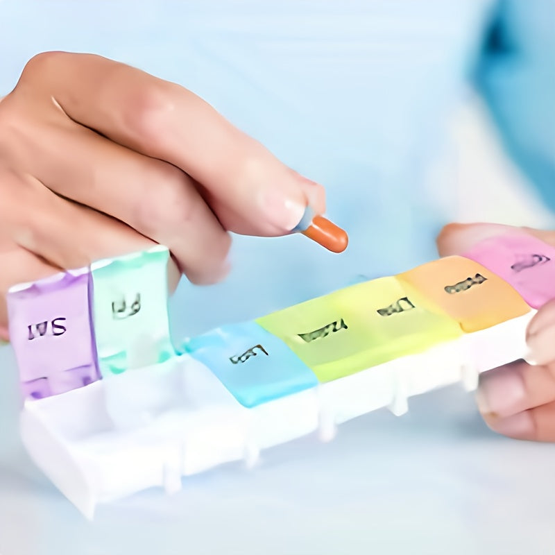 Women Daily Use Plastic 7-Grid Weekly Pill Organizer