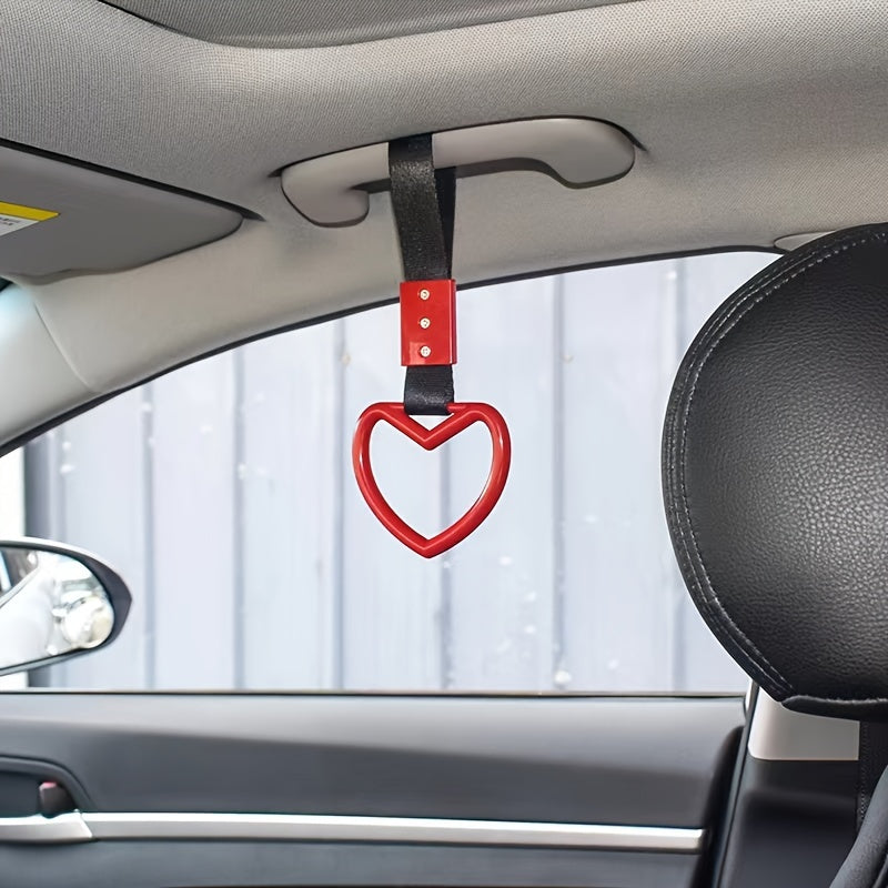 Universal Car Tow Rope Heart Ring Handle Strap Decoration