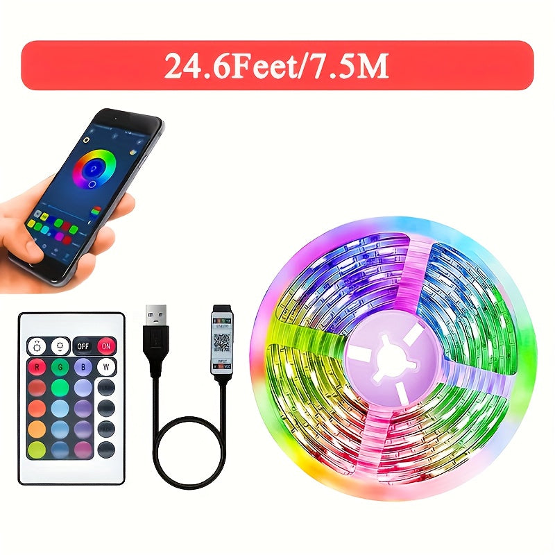 39.62m RGB 5050 LED Tape Light USB Flexible Ribbon for TV Backlight Room Decoration