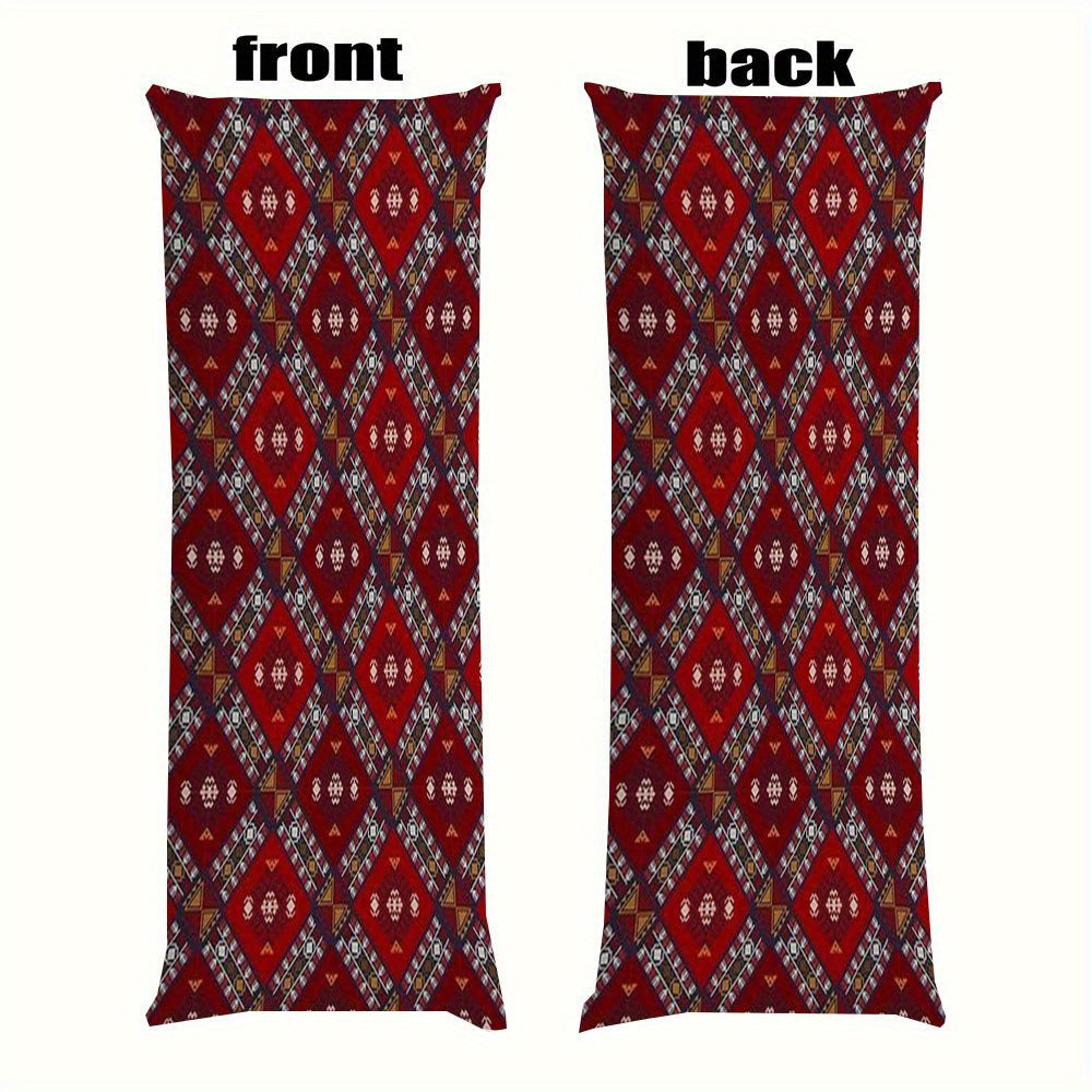 Reversible Body Pillow Cover 50.8x137.16cm Zipper Closure Persian Pattern Bohemian Style