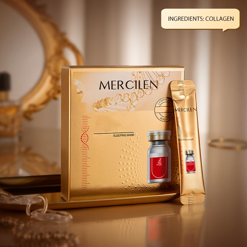 Type 3 Collagen Sleep Mask Gift Set for Firming Hydrating Brightening Skin 20pcs