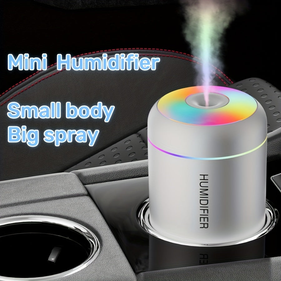 Portable USB Humidifier with Aromatherapy, 180ml Mist, LED Lights for Car and Home