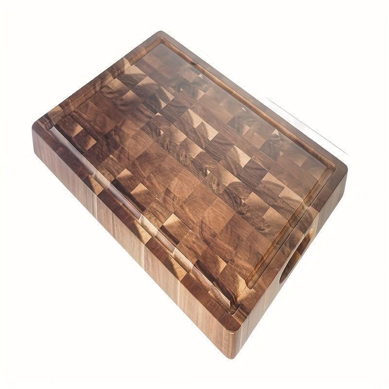 Dual-Sided Acacia Wood Cutting Board for Kitchen and Sink Use
