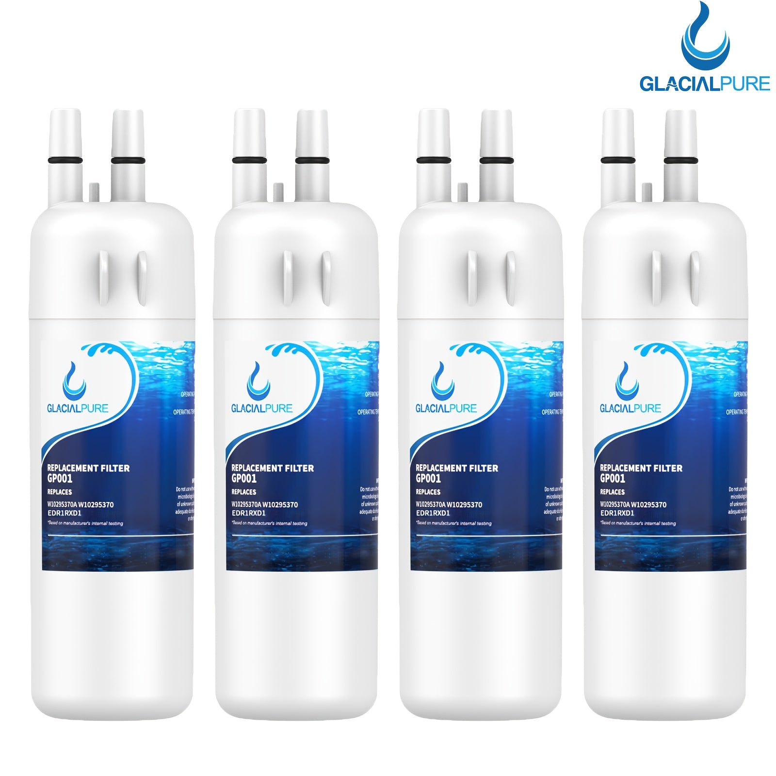 2 Pack Refrigerator Water Filters 757 L Compatible W10295370A