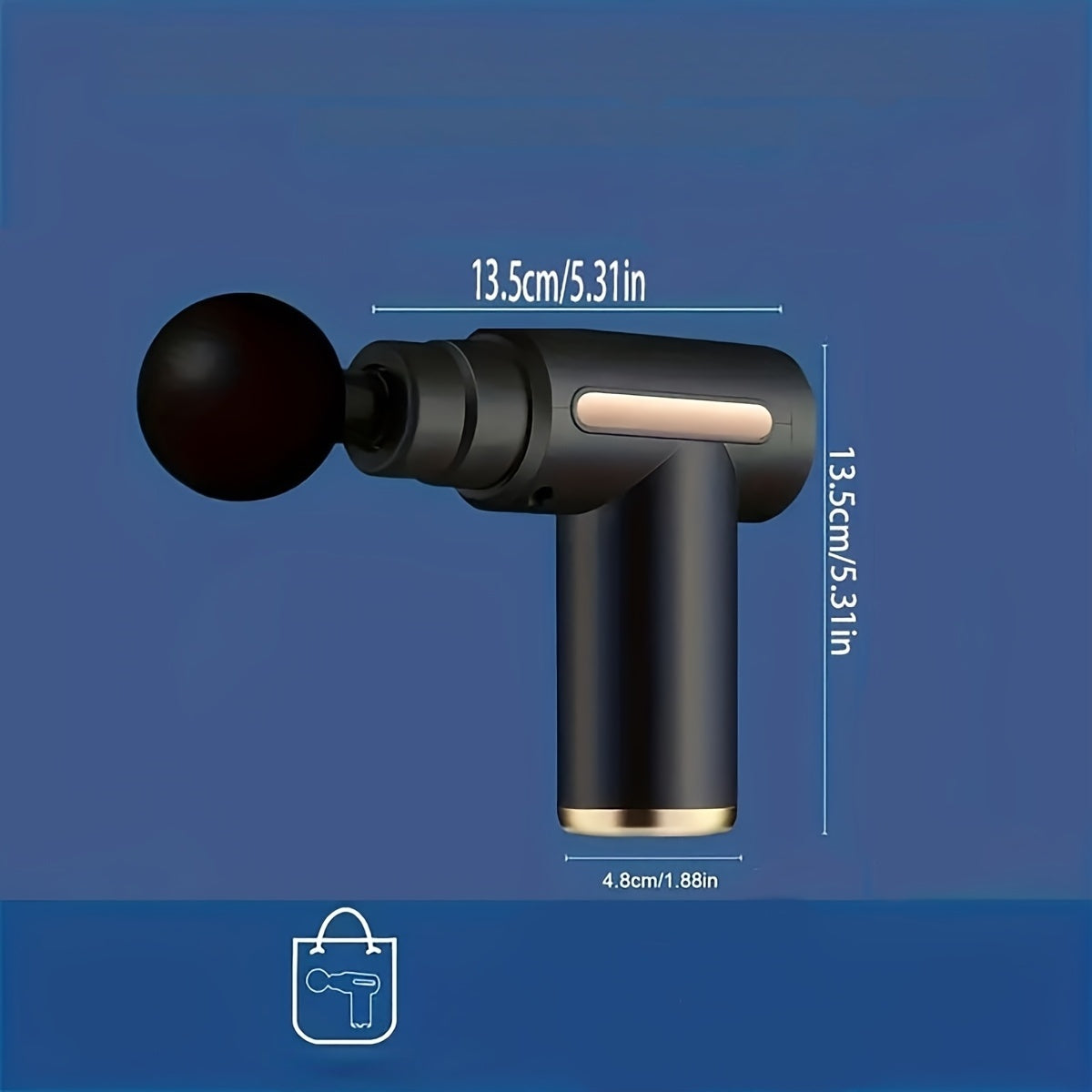 Portable Massage Gun with USB Rechargeable Lithium Battery and 6 Vibration Speeds for Body Relief