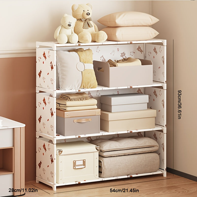 3-Tier Metal Bookshelf with Multi-Color Options for Home Storage