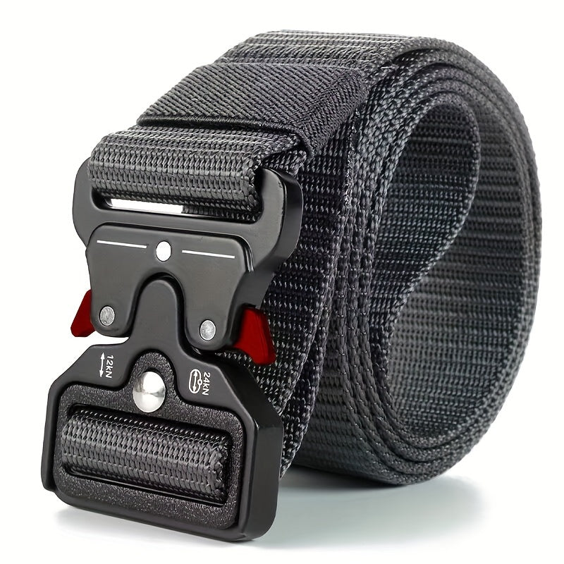 Unisex Tactical Belt with Automatic Buckle for Casual Outdoor Wear