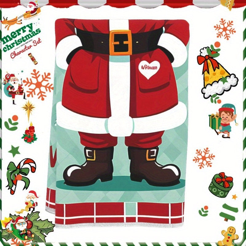 Christmas Wall Decor Santa Claus Warm Wishes 18x66.04 cm