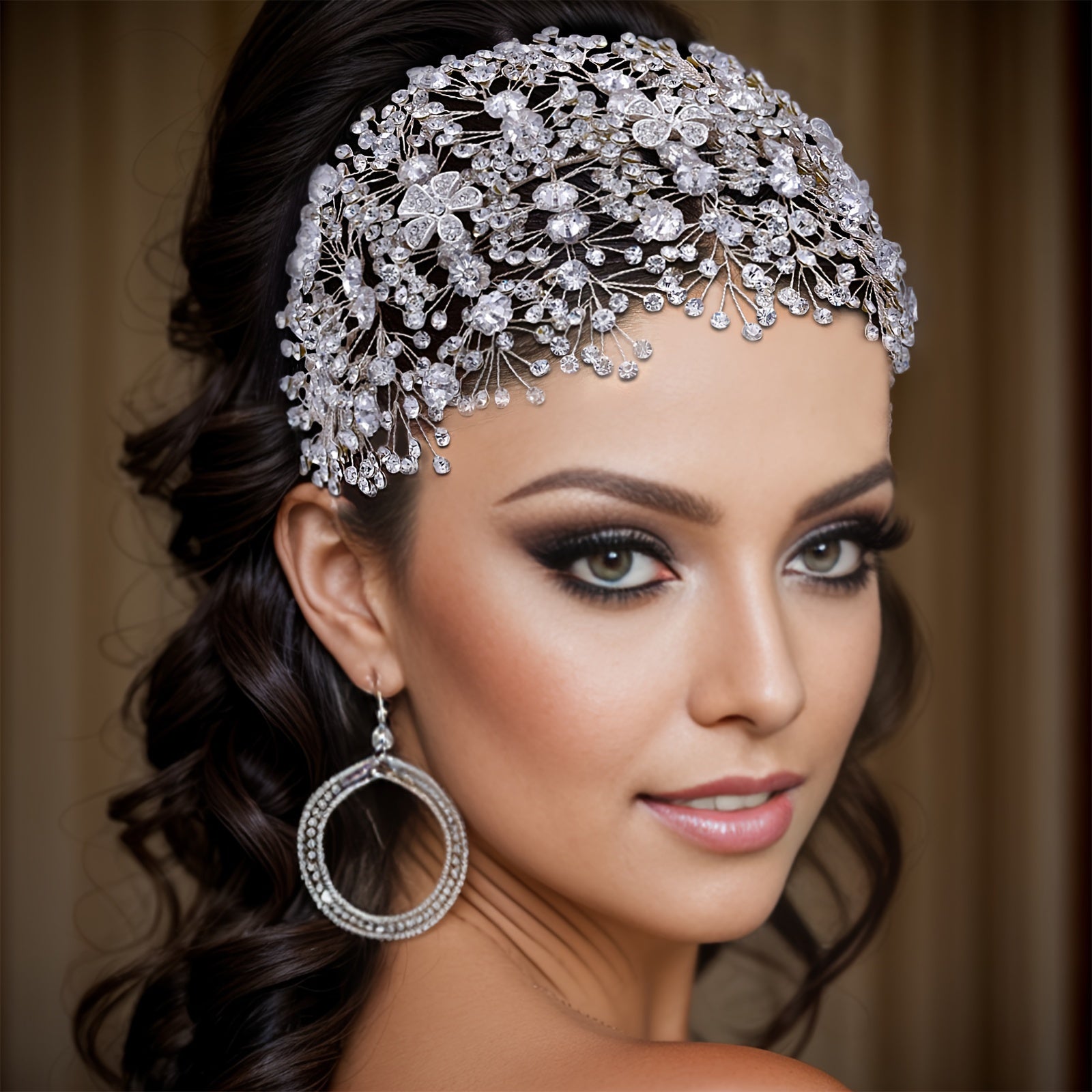 Women's Bridal Wedding Hair Jewelry Rhinestone Headpiece Accessories