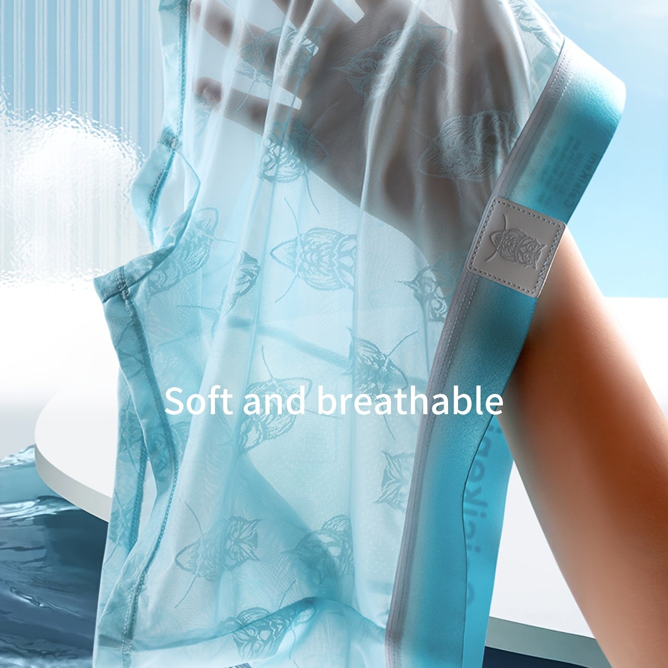 Men's Mesh Underwear Sets with Cat and Eagle Designs Breathable Lightweight Boxer Shorts