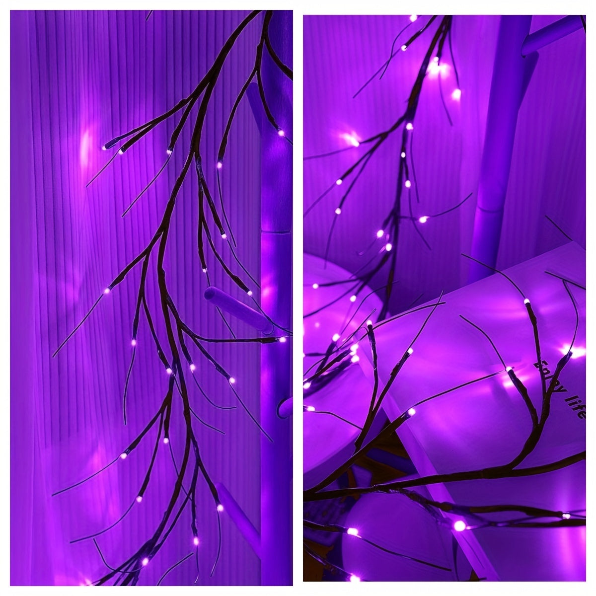 180 LED Waterfall Tree Fairy Lights with 9 Drops 2m Indoor USB Decor for Valentine's Day St. Patrick's Day Easter