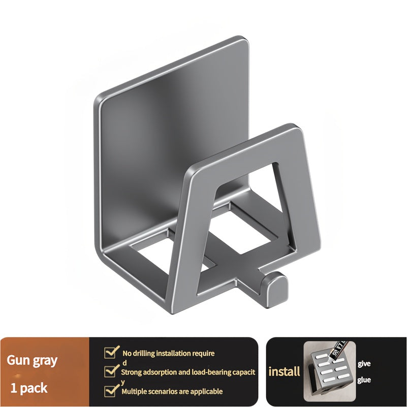 Carbon Steel Kitchen Wall Organizer for Pot Lids Cutting Boards with Hooks and Drainage