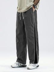 Men's Black Lightweight Joggers with Drawstring Waist for Spring and Fall