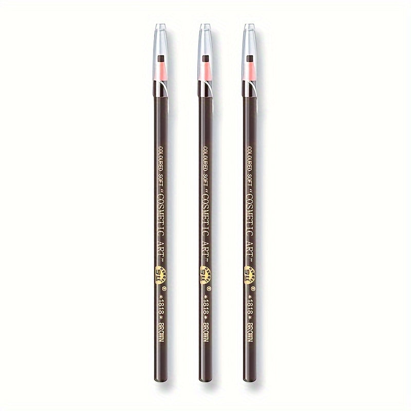 Set de lápices de cejas impermeables para mujer, 6 colores vibrantes, a prueba de manchas