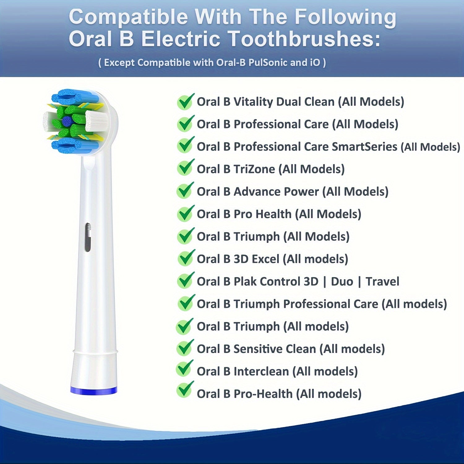 4 Pack Replacement Toothbrush Heads For Electric Toothbrushes Soft Bristles