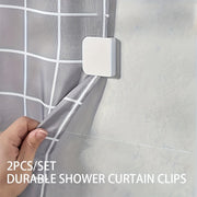Shower Curtain Clips Waterproof Bathroom Splash Guard Secure Curtain in Place