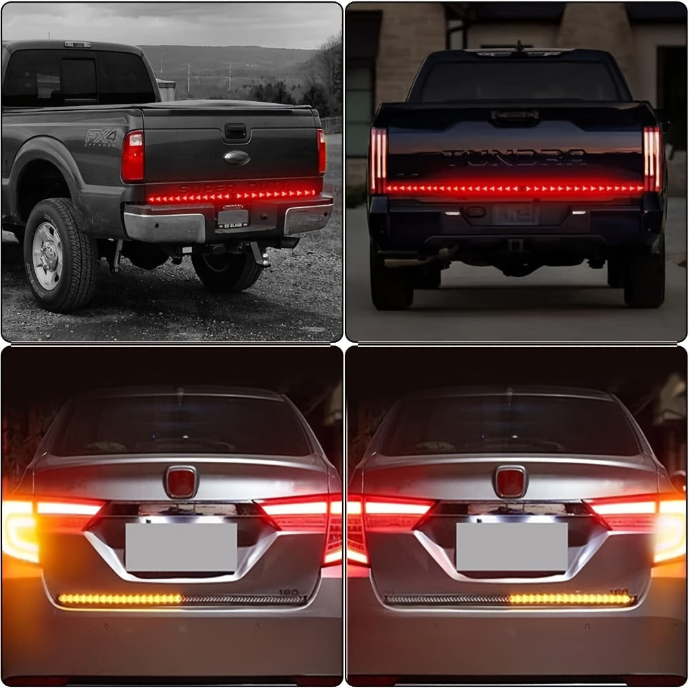 60-Inch LED Tailgate Light Bar for Trucks Super Bright White Amber 12V