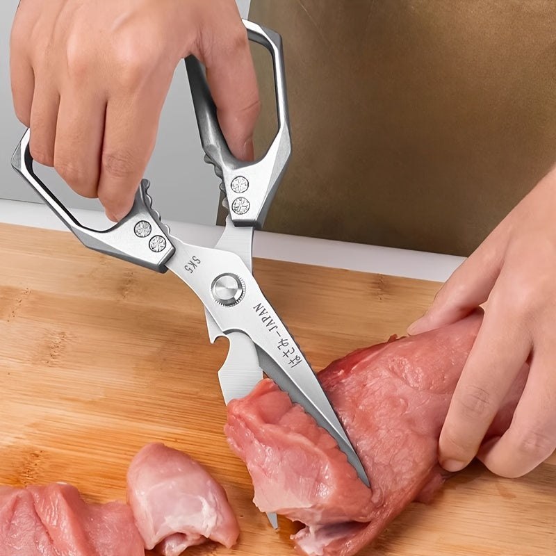 Black Titanium Stainless Steel Kitchen Scissors Multi-Function Cutting Bones Fish