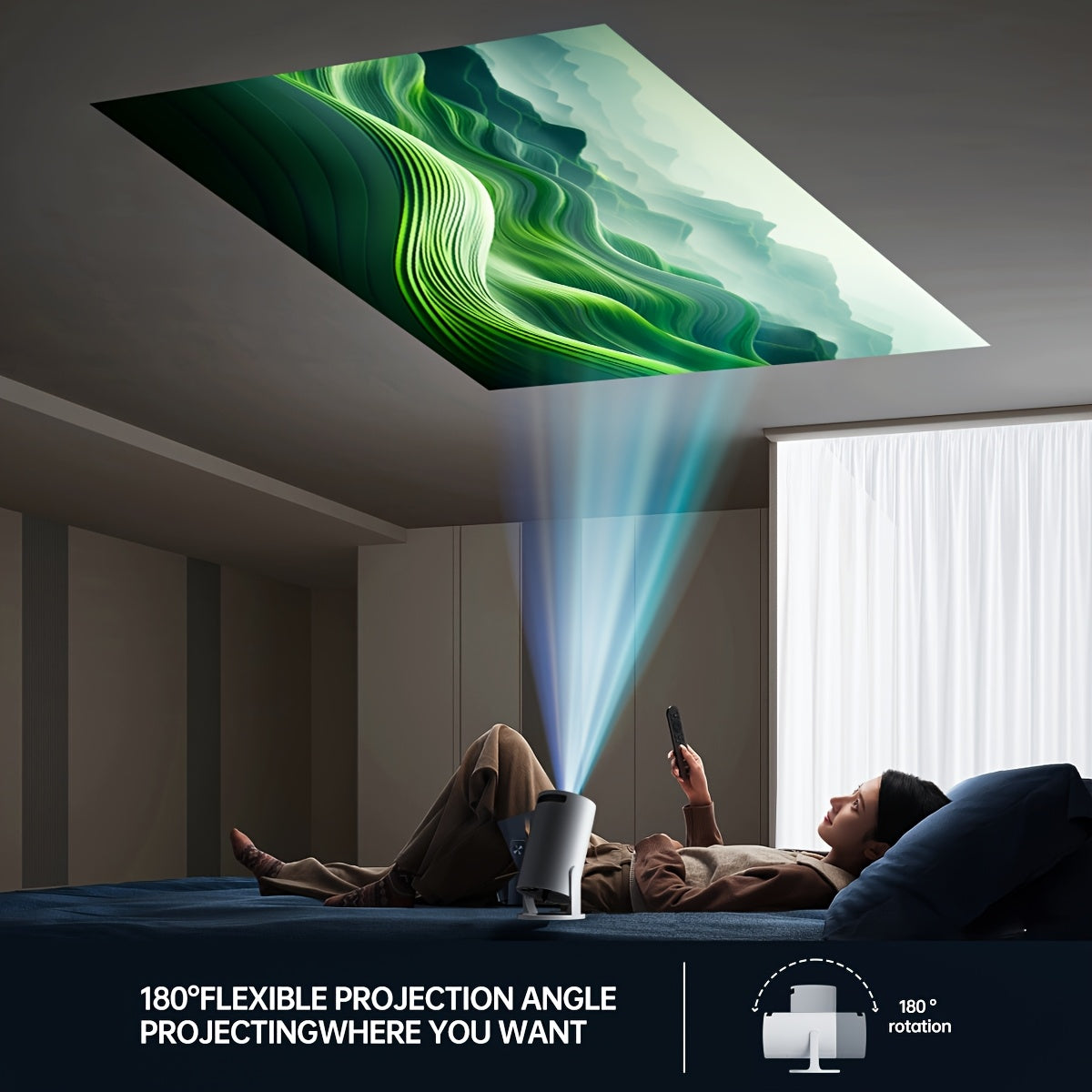 Portable Home Theater Projector for Movies TV Gaming 16:9 3D Compatible