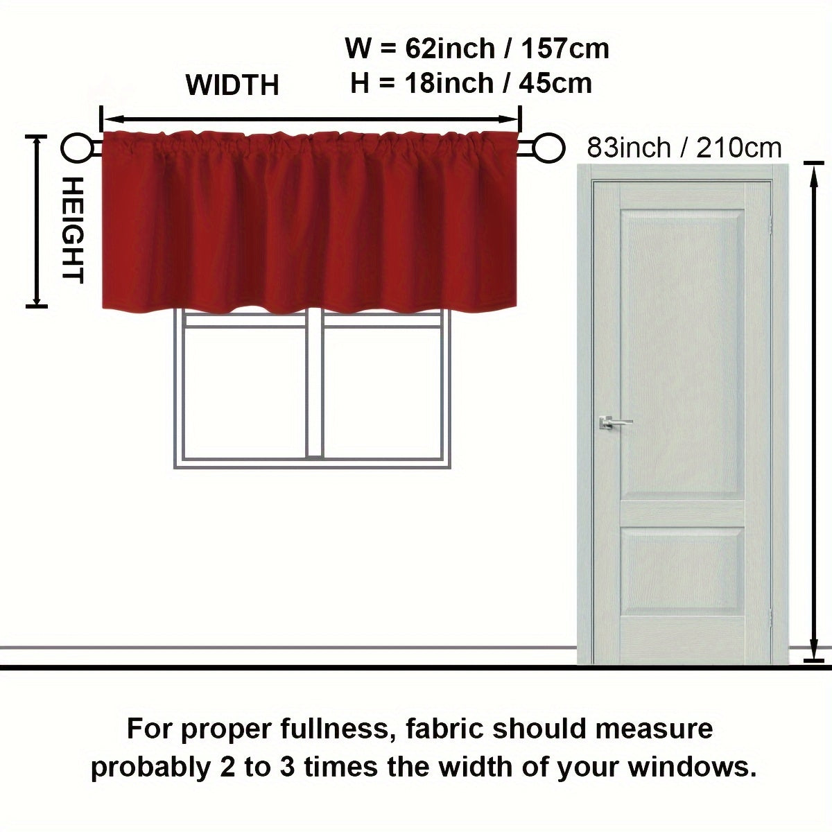 Blackout Heat Insulation Curtain Rod for Kitchen Living Room Bedroom Home Decor
