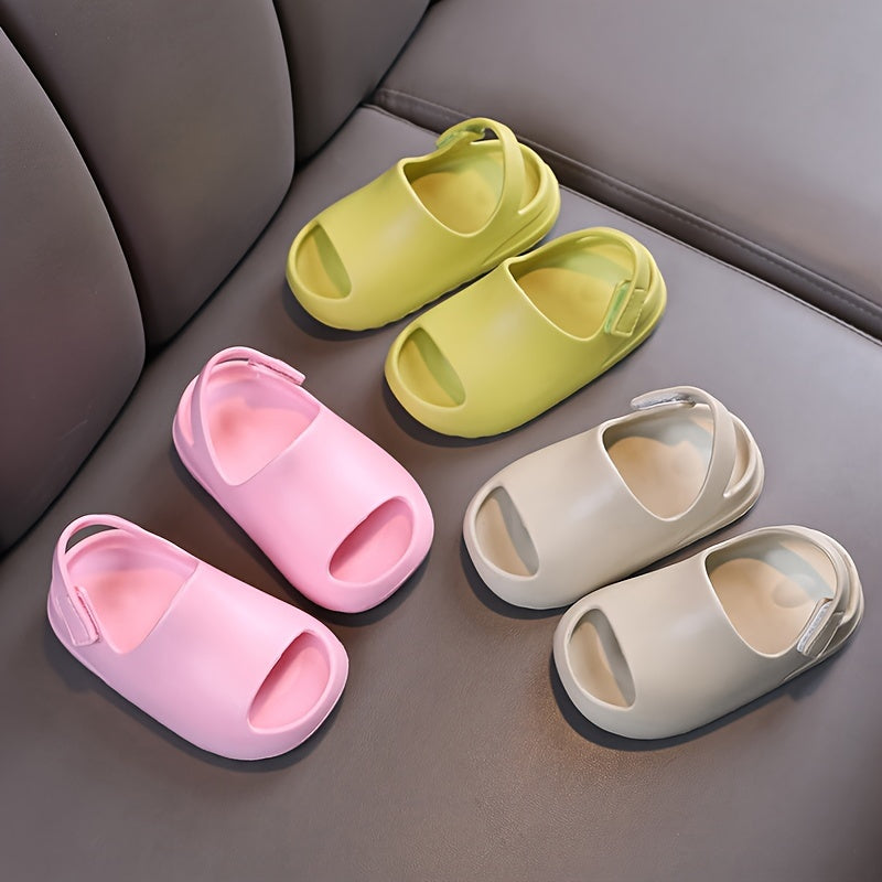 Детские тапочки-слипоны из EVA для мальчиков и девочек, для дома и улицы, повседневные, однотонные