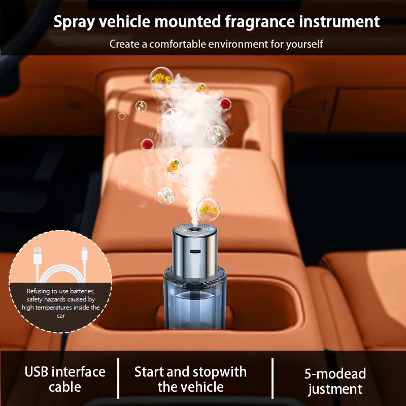High-End Automatic Car and Home Air Freshener Compatible with Essential Oils and Perfumes