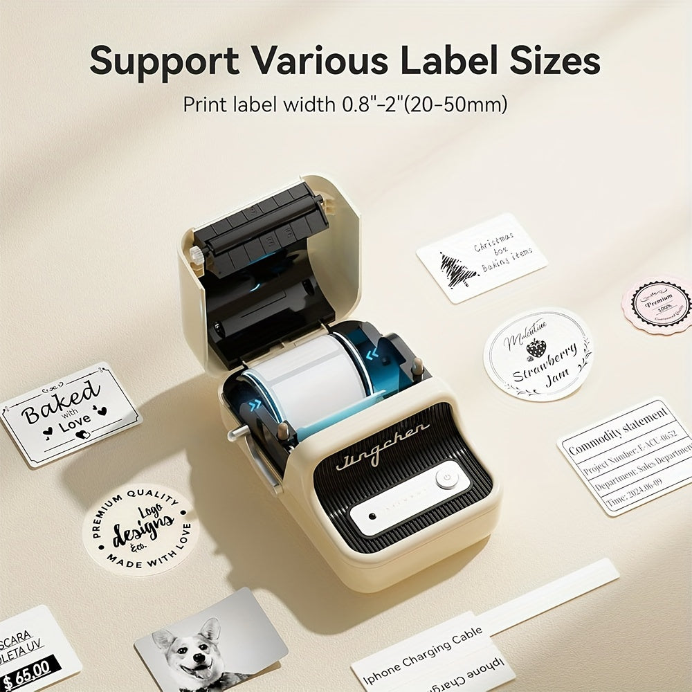 Portable Thermal Label Printer for Home Office and Small Business 50mm Tape