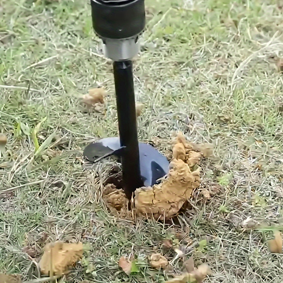 Garden Plant Auger Drill Bit 3/8 Inch Hex Drive Spiral Planter Solid Steel