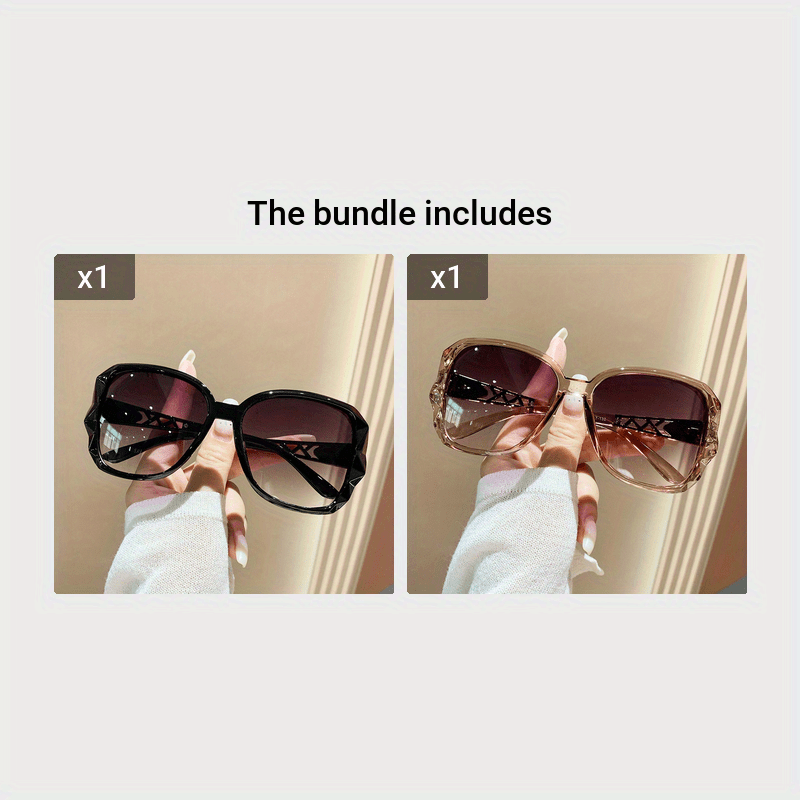 Women's Summer Sun Shades Large Oval Plastic Frame Glitter Jelly Fashion Glasses for Driving Beach
