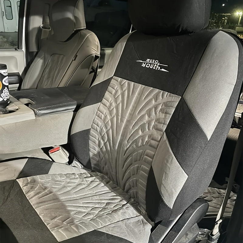Universal 5-Seater Car Seat Cover Polyester Sponge Filled All-Season Hand Wash