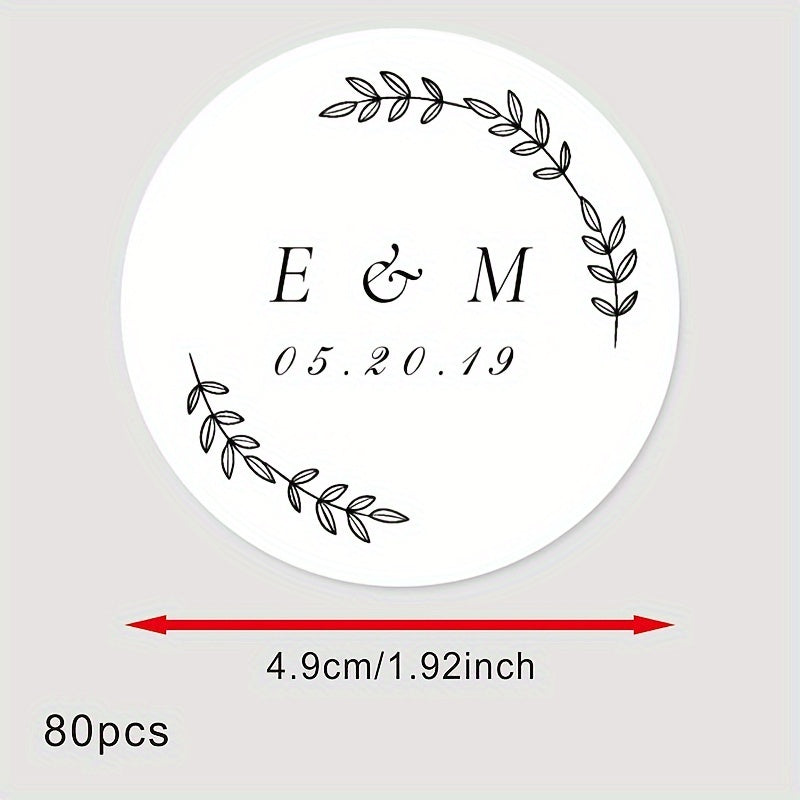 Personalized Bridal Shower Labels Custom Thank You Stickers Name and Date Recyclable Matte Finish