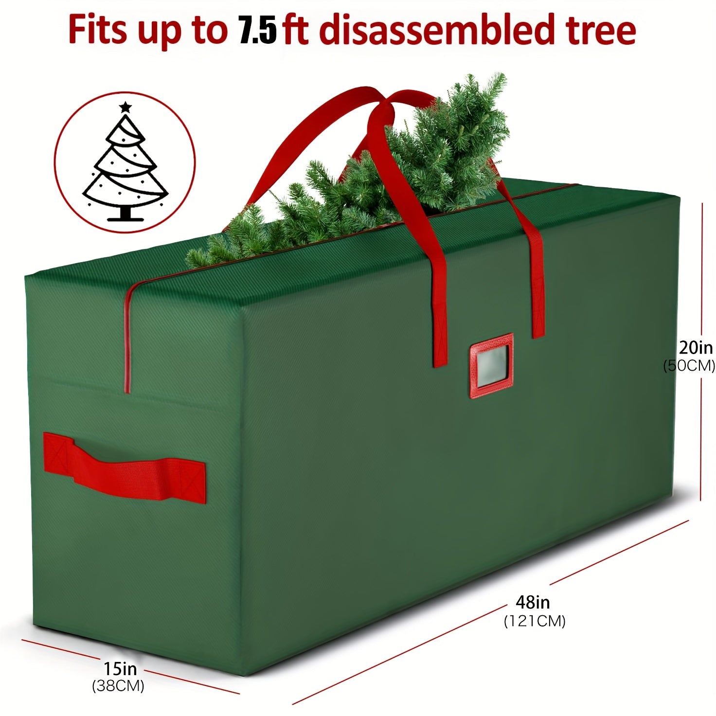 Large Waterproof Christmas Tree Storage Bag Fits Up to 274cm with Dual Zippers