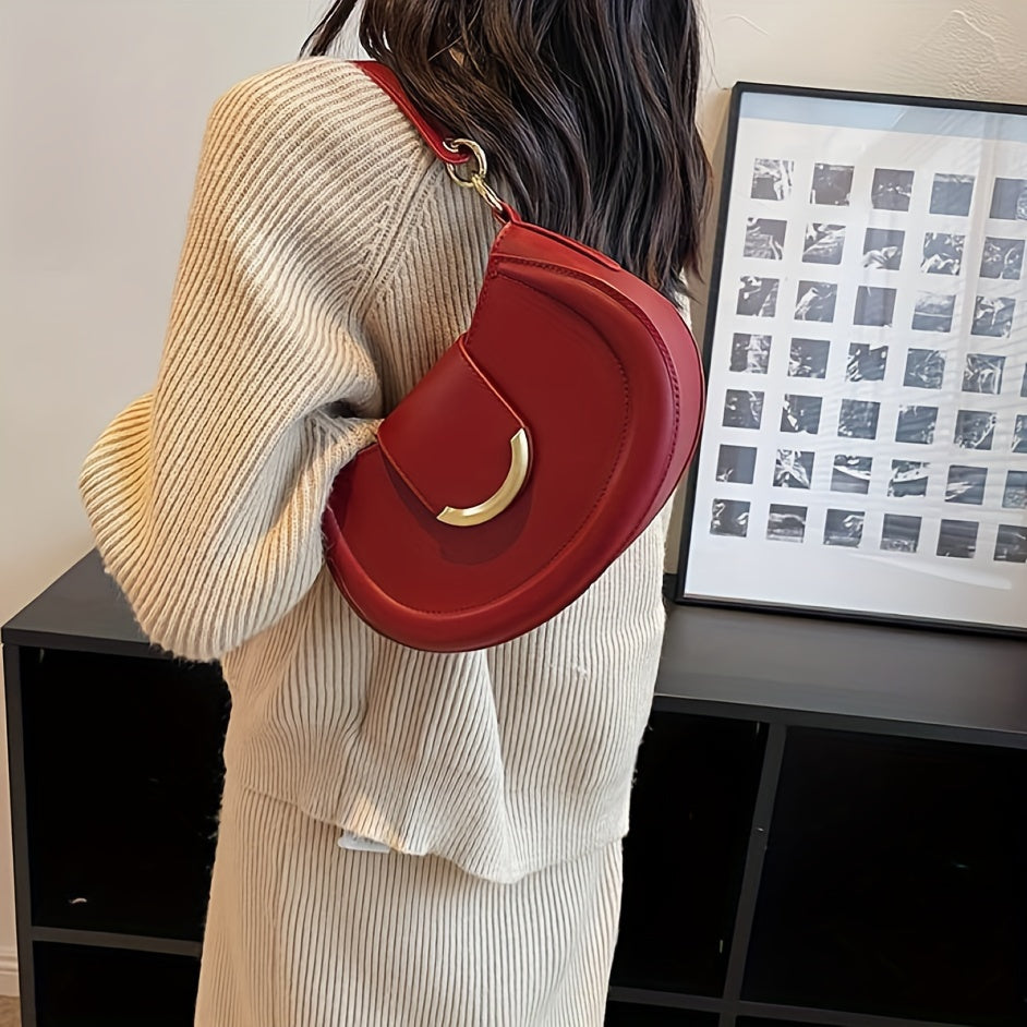 Urban Crossbody Bag in Multiple Colors with Kiss Lock Closure and Polyester Lining