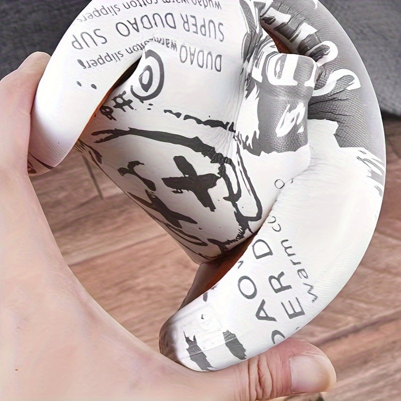 Kids Cartoon Bear Slippers PVC Non-Slip Indoor Outdoor Summer Casual White Gray