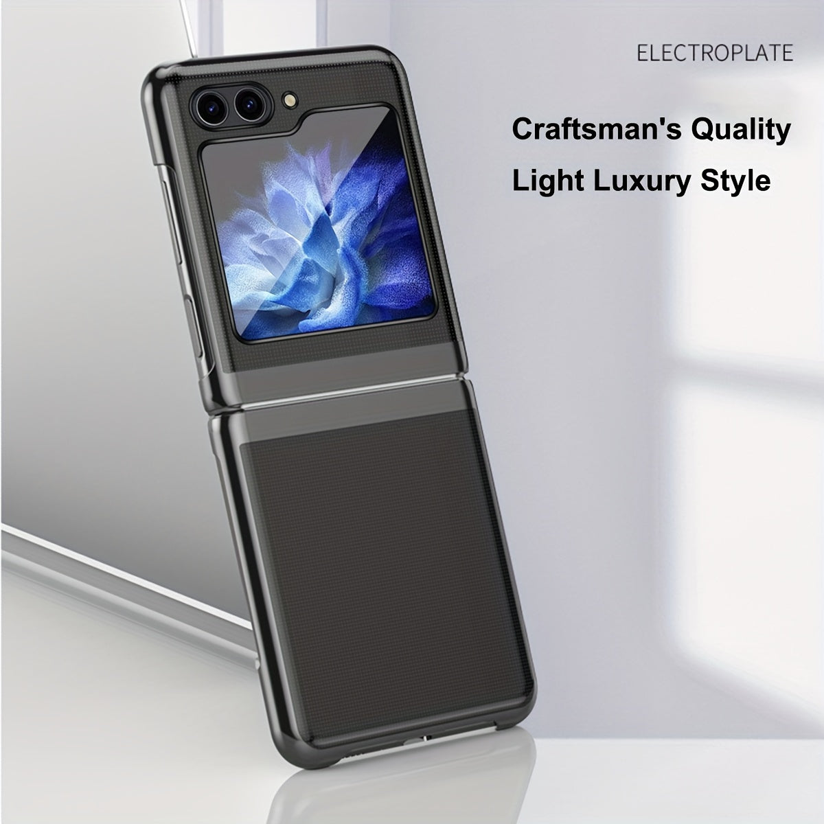 Electroplated Transparent Folding Phone Case for Samsung Galaxy Z Flip Series