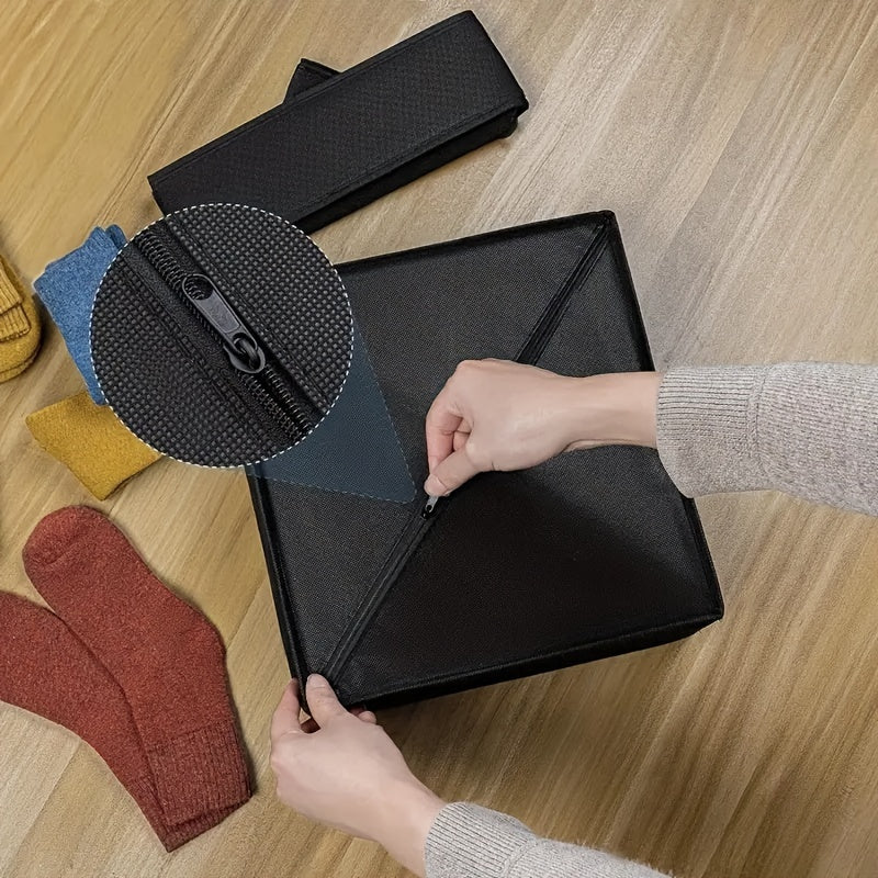 Foldable Storage Organizers with 24 Compartments for Socks Underwear and Ties