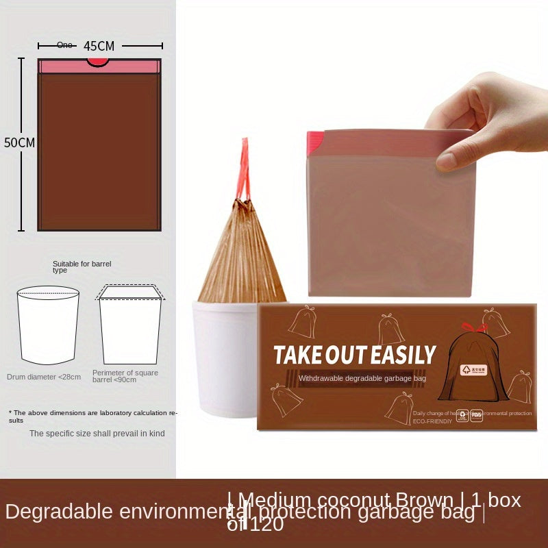 Multipack Tear-Free Drawstring Trash Bags Black Degradable Kitchen Bathroom Bedroom