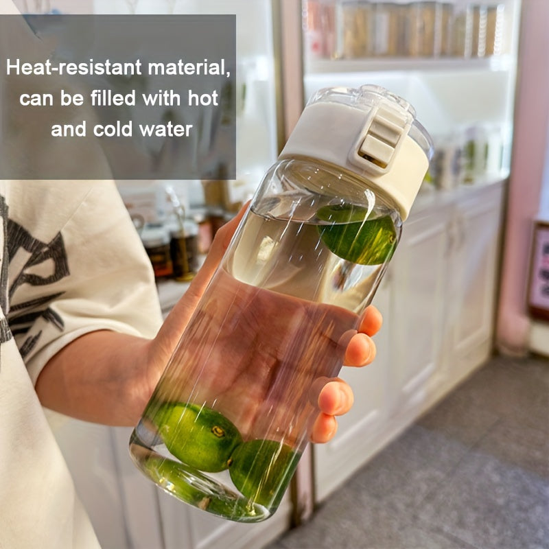 White Sports Water Bottle with Handle, Wide Mouth, 14oz 20oz or 27oz Reusable Plastic