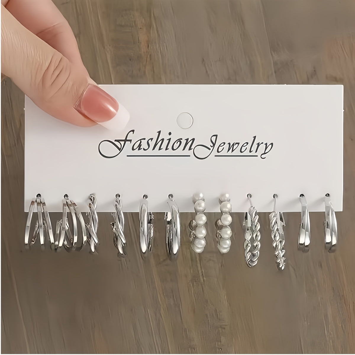 Geometric Earrings with Peach Heart and Twisted Design Imitation Pearl for Daily Wear and Parties