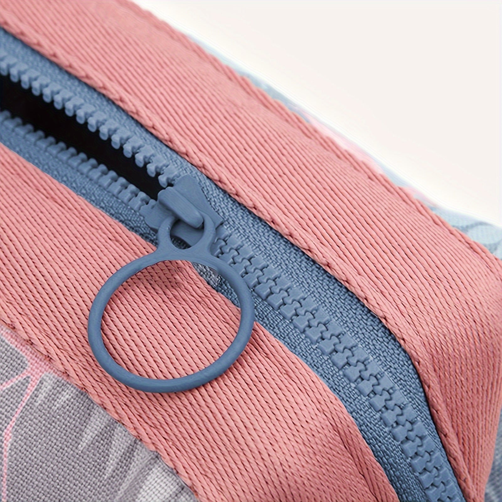 Unisex Polyester Zipper Cosmetic Bag for Travel Makeup and Organizer Blue