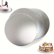 10 Pack Silver Cake Boards Disposable Cake Bases for Weddings Birthdays