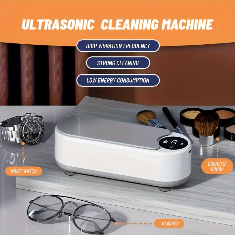Portable Cordless Jewelry Cleaning Machine with 360° USB Rechargeable