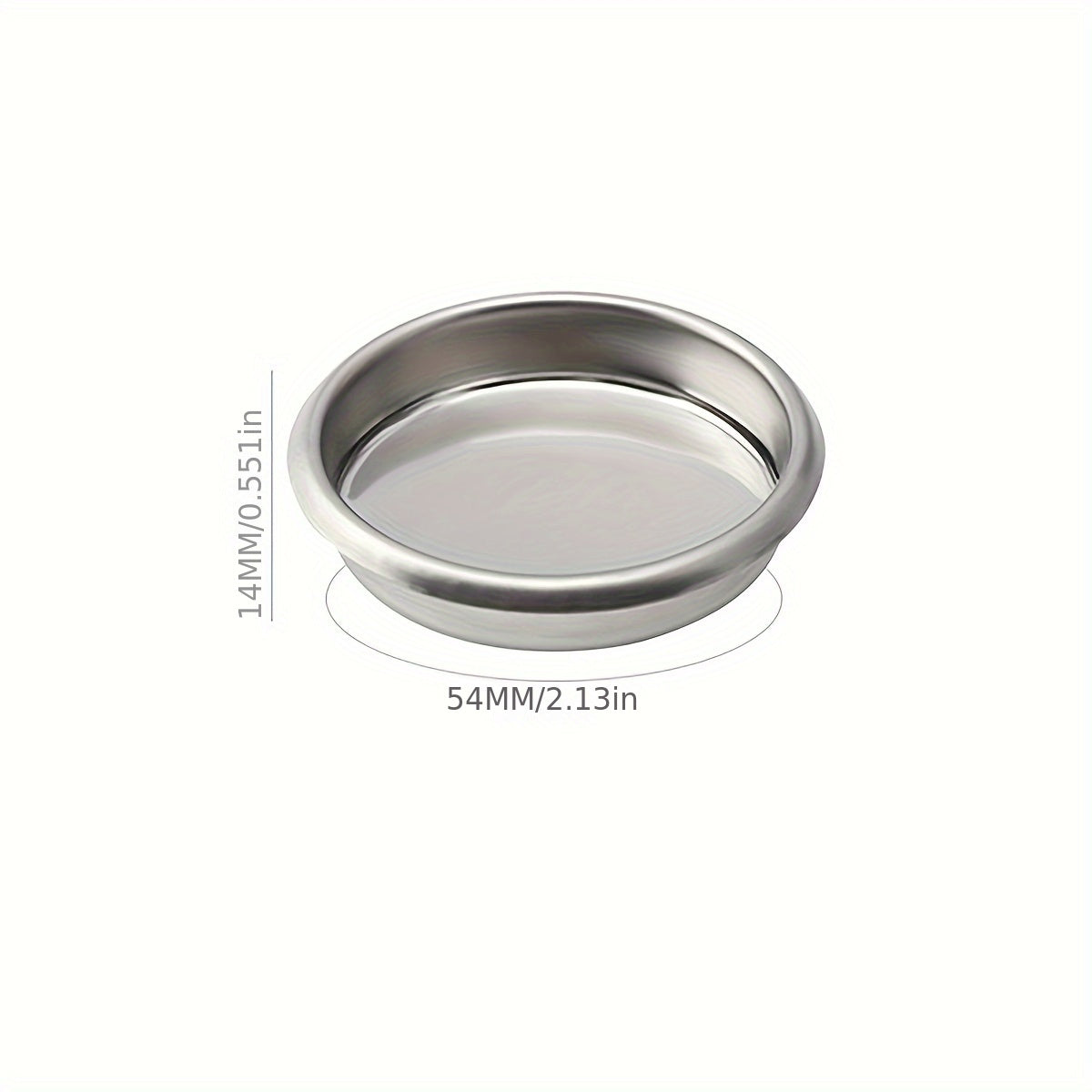 Kofe aksessuari samarali tozalash uchun - 51/54/58mm ko'rinmas filtr qo'shimchasi bilan zanglamas po'latdan yasalgan espresso mashinasi orqa oqim savati