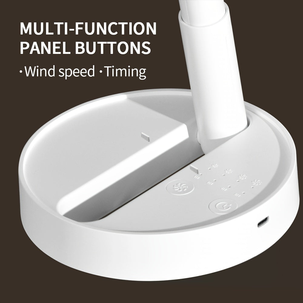 8-Inch Folding Desktop Fan Quiet Strong Wind Rechargeable USB Portable Indoor Outdoor Travel