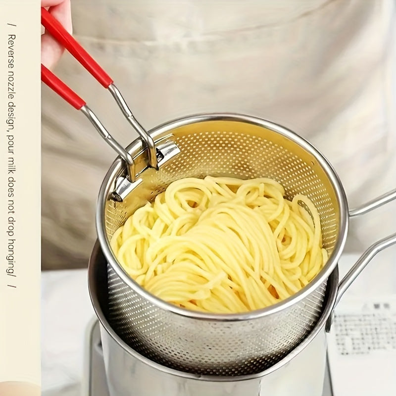 Компактная фритюрница из нержавеющей стали с фильтровальной решеткой для хрустящего картофеля, французских картофелин, рыбы, курицы