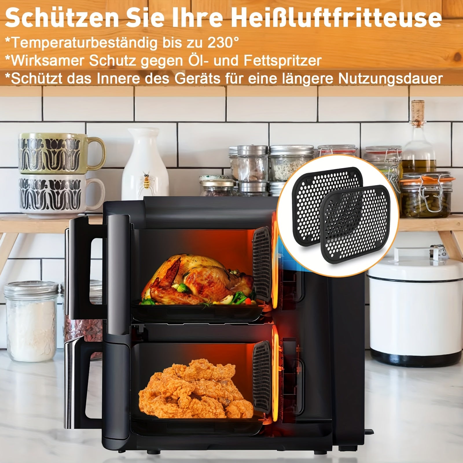 2pcs Silicone Splash Guard Accessories for Electric Fan XL SL400EU SL300EU