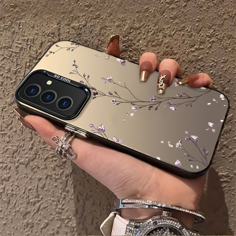 Spring Flowers Pattern TPU Phone Case for Samsung Galaxy A Series Anti-Fall Full Cover Acrylic Material